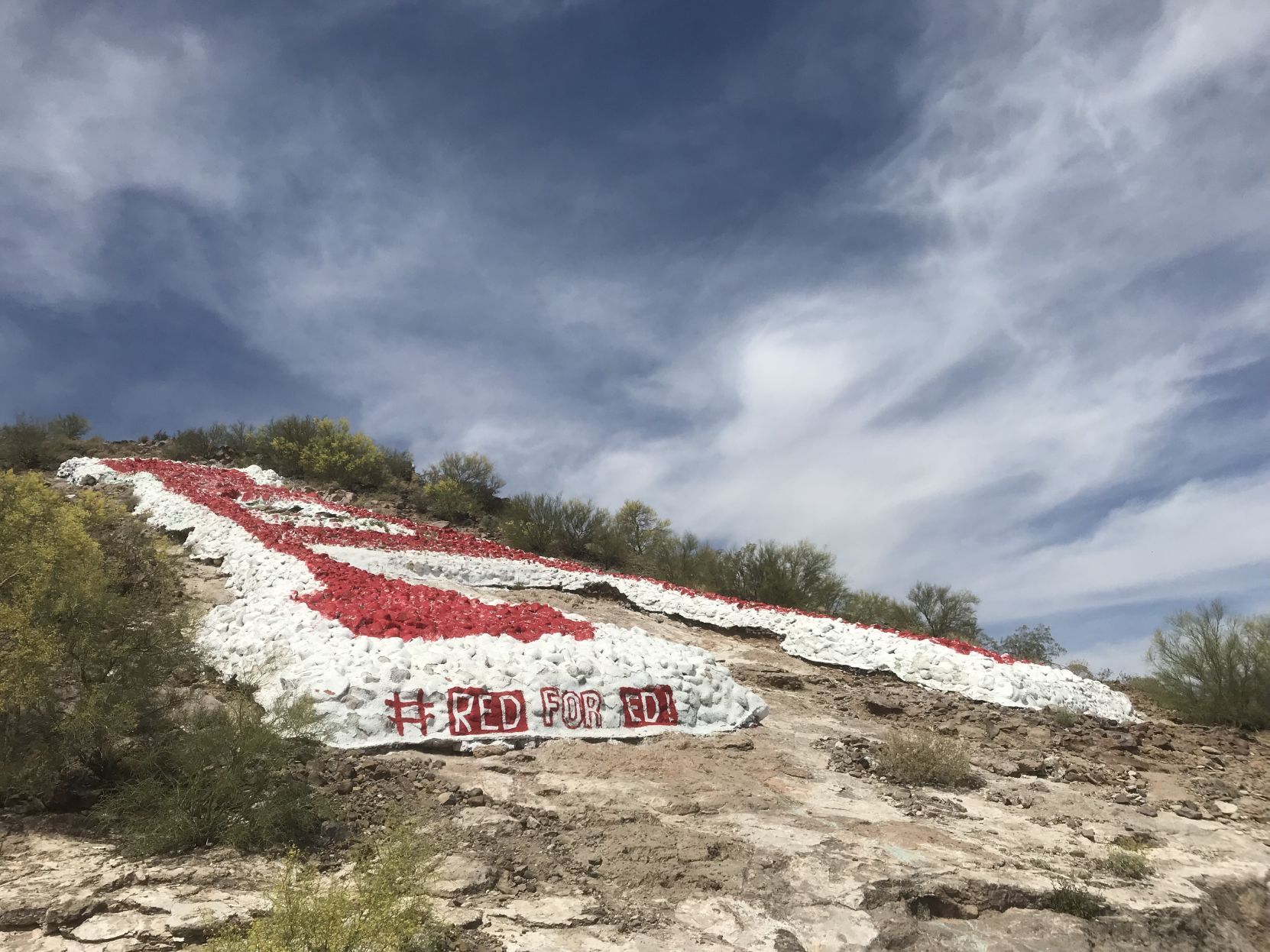A Mountain painted red